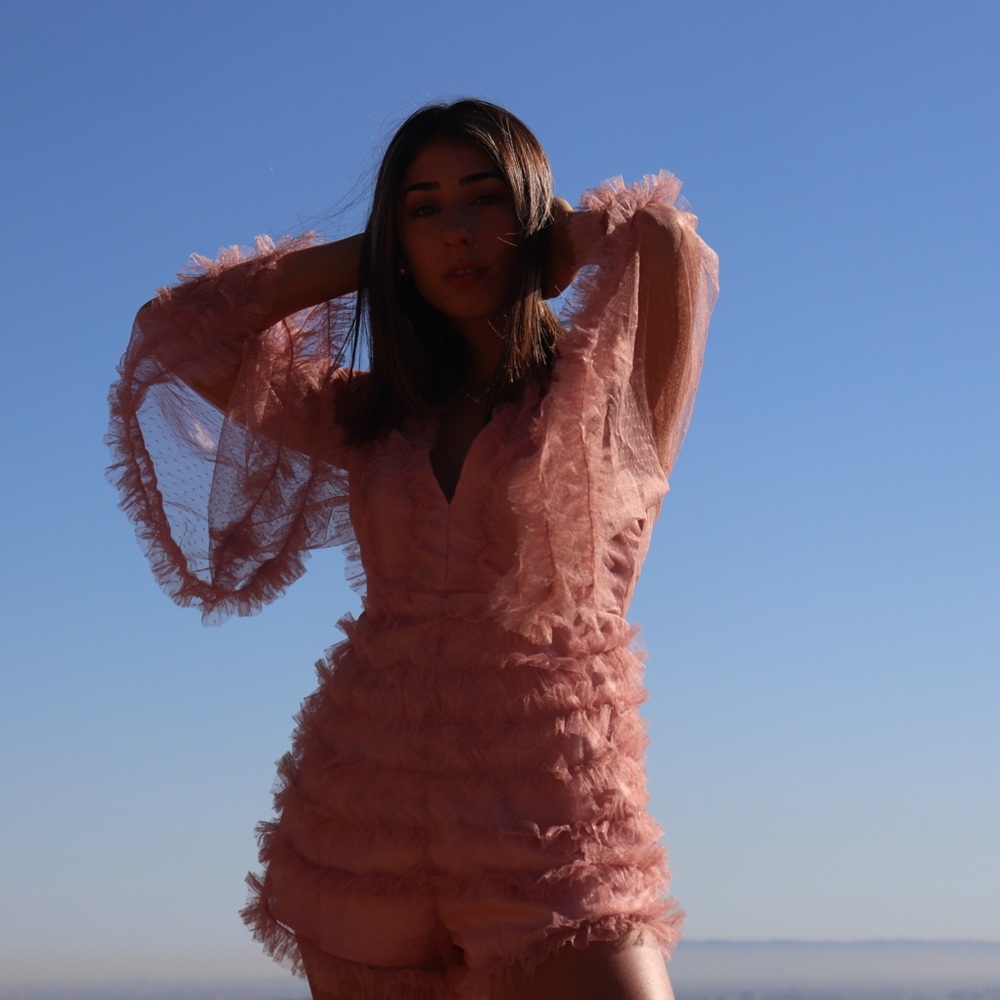 Pink Ruffle Romper - Picture 3 of 7